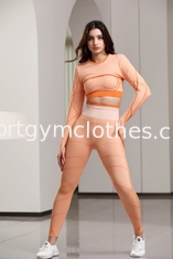 88% polyester sport beha complementaire lange mouw dekking lichtgewicht