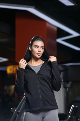 Good price Full Zip Long Sleeve Hoodie Anti Bacterial Breathable Seamless online