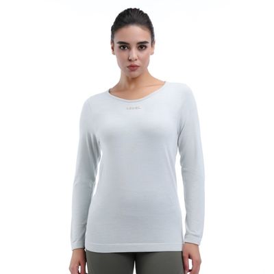 Good price Organic Cotton Long Sleeve Yoga Tees Anti Bacterial online