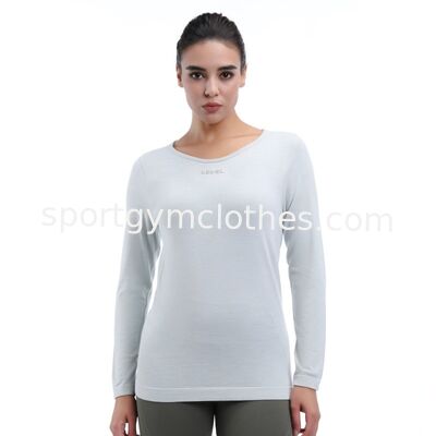 Harga yang bagus T-Shirts Yoga Berlengan Panjang Baju Organik Anti Bakteri on line