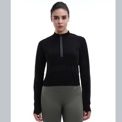 Good price Long Sleeve Quarter Zip Tops Breathable Sustainable Quick Dry online