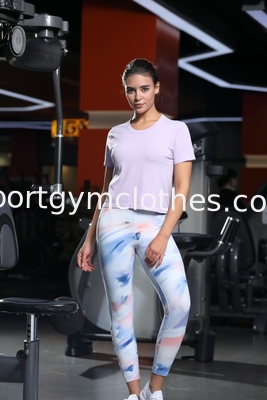 Giá tốt. Áo thun ngắn tay liền mạch không đường may bên hông cho Yoga Pilates trực tuyến