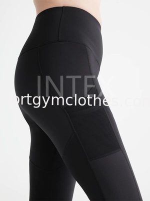 İyi fiyat Cep dikişli yan yoga leggings solunumlu nem alıcı çevrimiçi