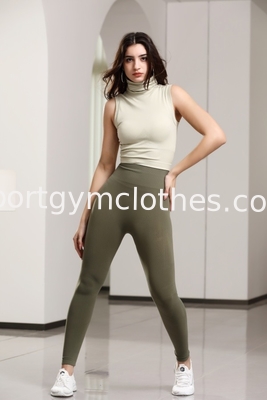 Prezzo buono Colletto alto Yoga scultore senza maniche Camisole antibatterico in linea